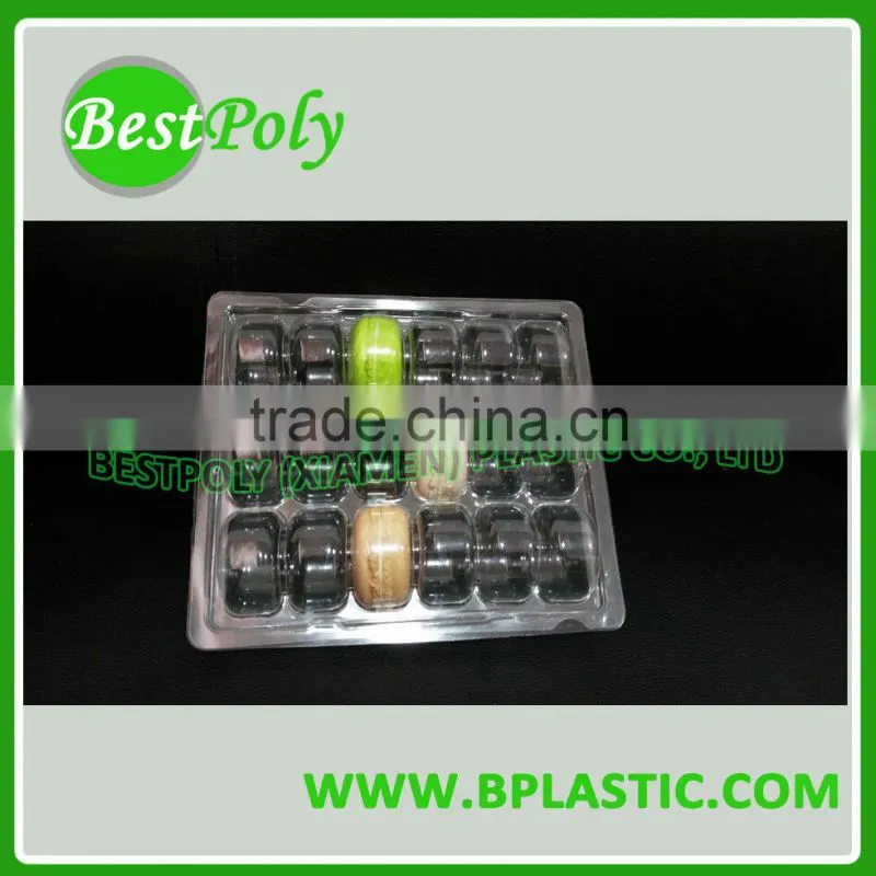 Hot sale!!! Plastic 18pc macaron tray packaging for sale
