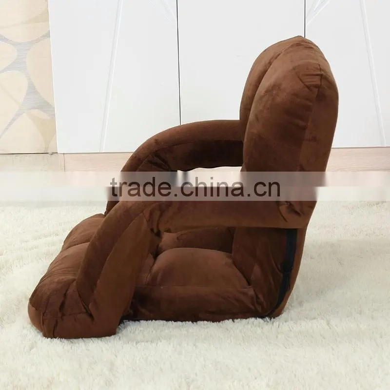 Folding armrest floor chair for single person