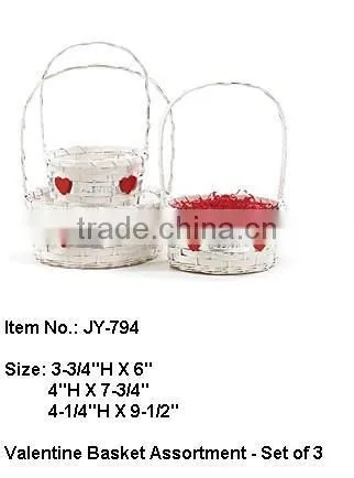 Honey wicker handle basket stair Shape