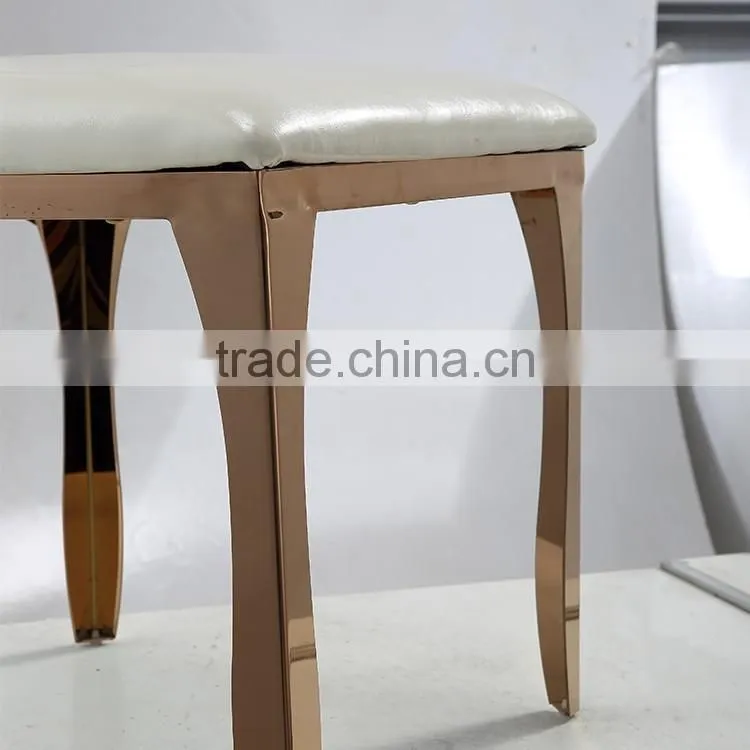 latest banquet rose gold stainless steel dining chair with dinner