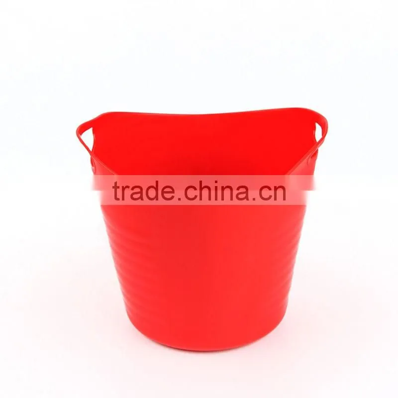 Multifunctional 2 color Cheap Plastic Double Handle Bucket for beer or Sundries storage