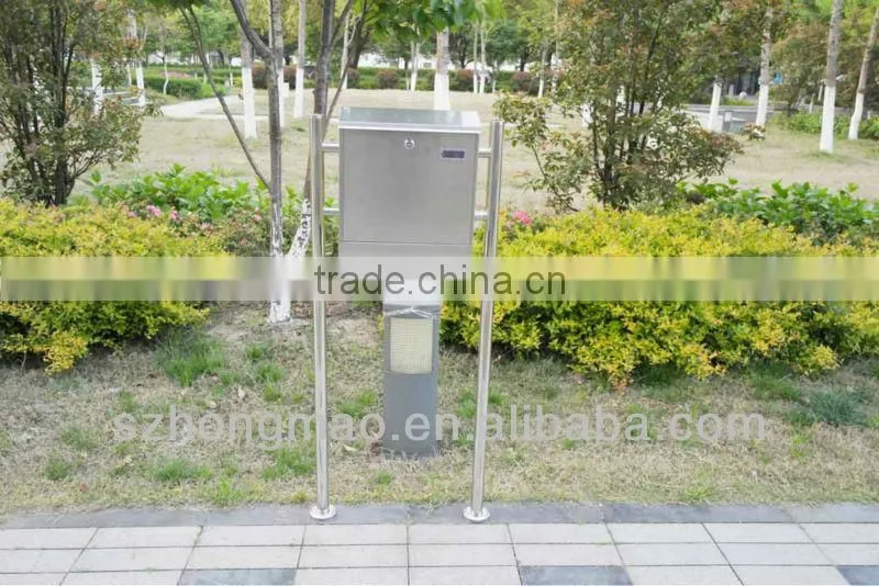 winsdows on mailbox with newspaper holder