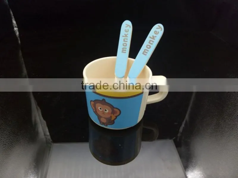 2016 hot selling eco friendly bamboo fibre plant fibre kid's dinnerware set