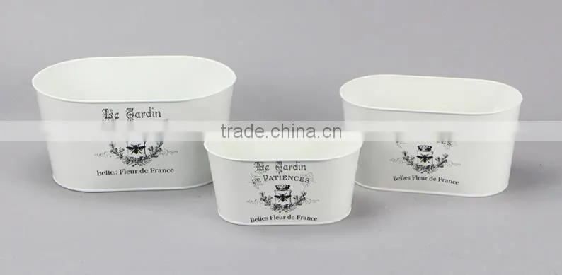 new style lavender Design oval metal flower base pot for garden