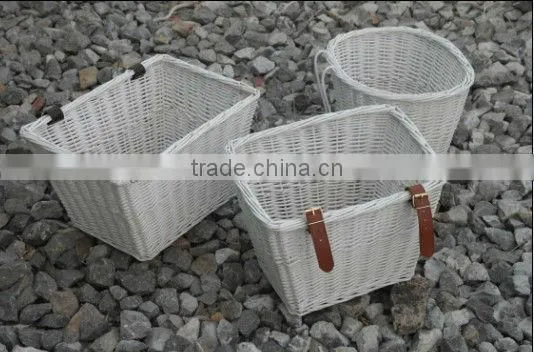 factory supply graceful brown wicker bicycle basket