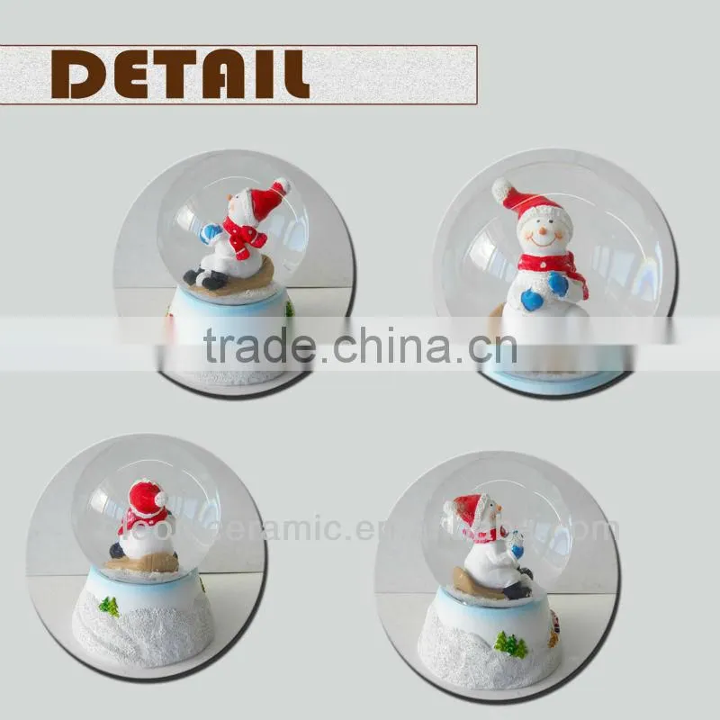 Bloom holiday resin snowman waterball