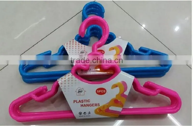 plastic colored garment hanger 5pcs/set