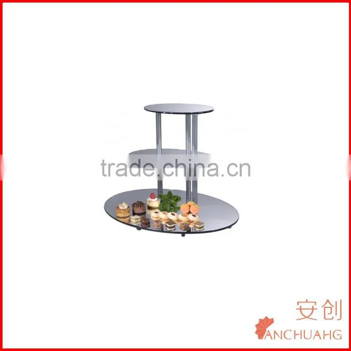 Acrylic Mirrored Triple Tier Buffet Display