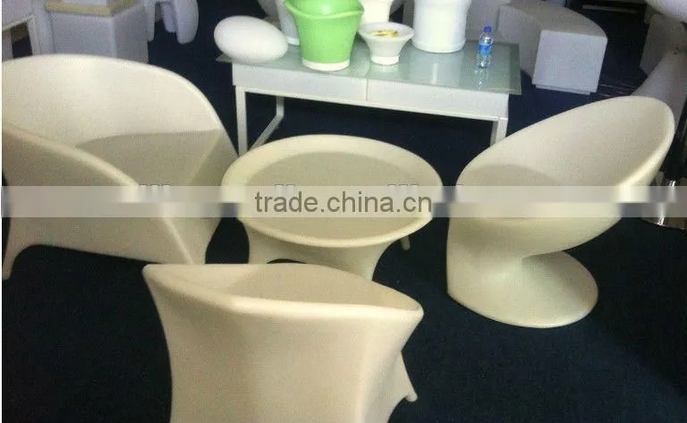 Plastic patio chairs with six color lighting/ Home bar furniture