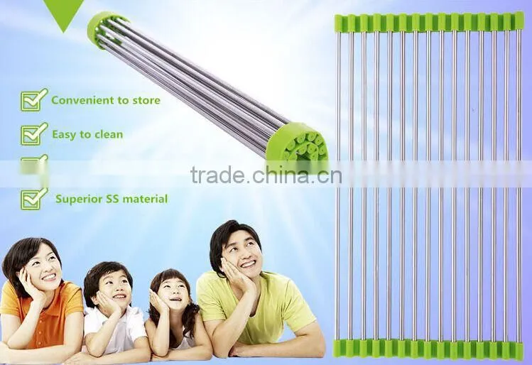 Stainless steel Kitchen Storage Rack Foldable Draining Rack