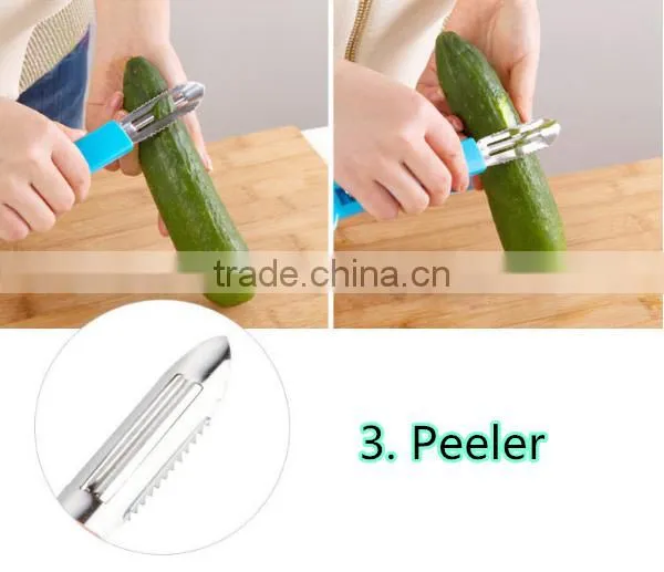 Promotional kitchen tool 4 in 1 Peeler &Bottle Opener