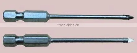 Straight shank caribide tipped tile drill bit