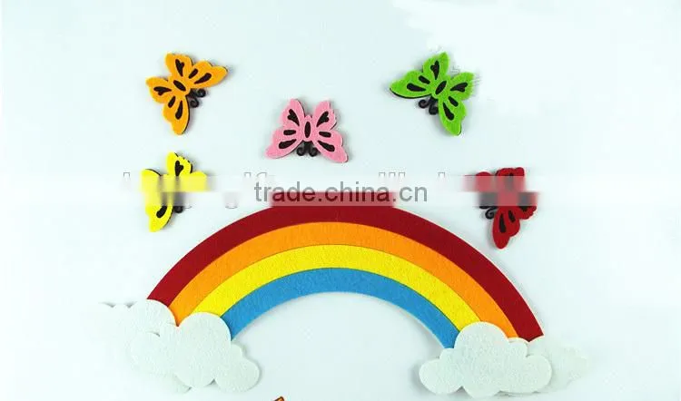 Fashion decorative wall sticker , 3D butterfly kindergarten Children room wall stick
