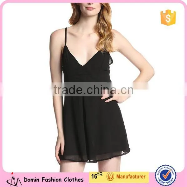 Fashion Style for Summer Women Cami Flare Dress With Strap Back Detail