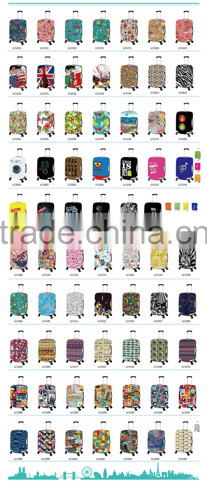 High quality suitcase luggage elastic protector cover