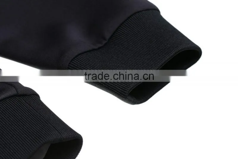 fashion printing O-neck long sleeve black thin pullover jersey t shirt for men