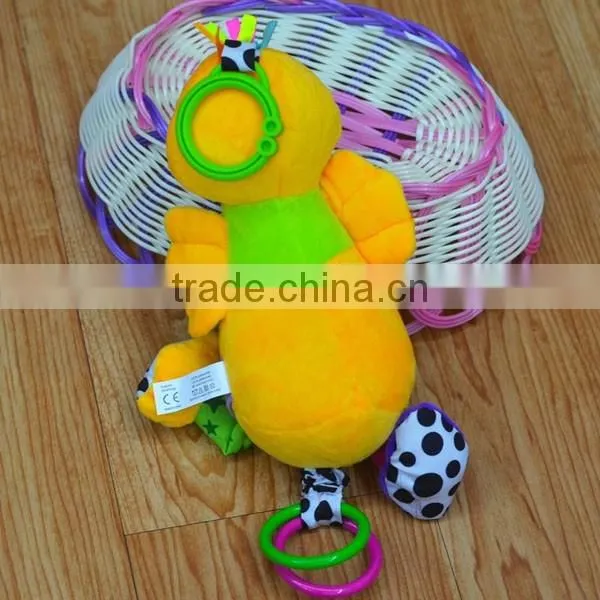 Funny chick pulling musical Plush toys baby educational plush toys for kids