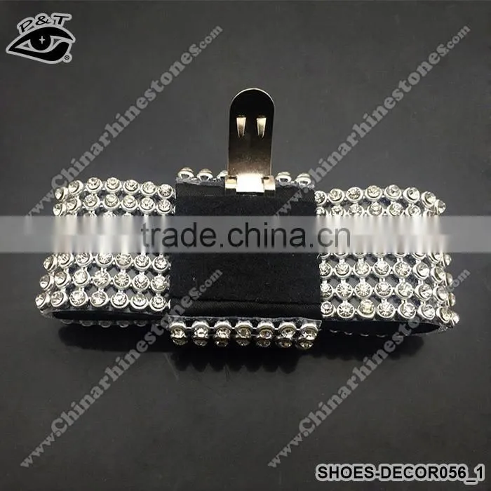 New design rhinestone mesh clip for shoes glass ornament shoe clips