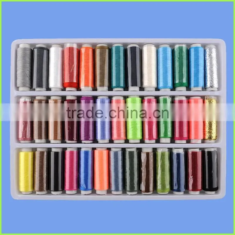 Hot New 100% Polyester Sewing Machine Thread 39 Mixed Colors 40s/2 Spool for for Home Embroidery Machine Thread