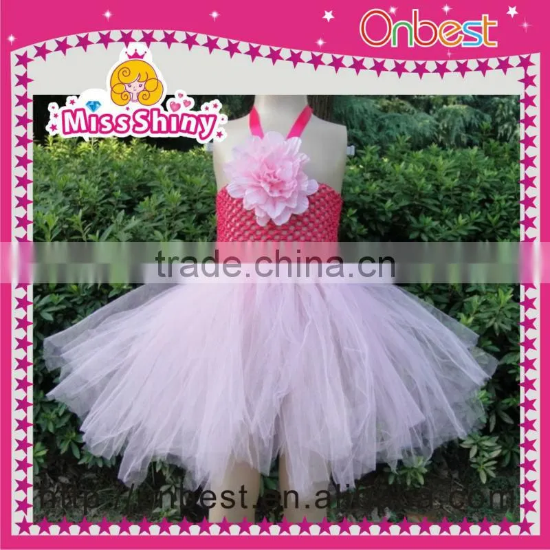 Hot selling beautiful pink bow cake/ ballet /petty skirt/ tutu /dress 3 layer color wholesale.