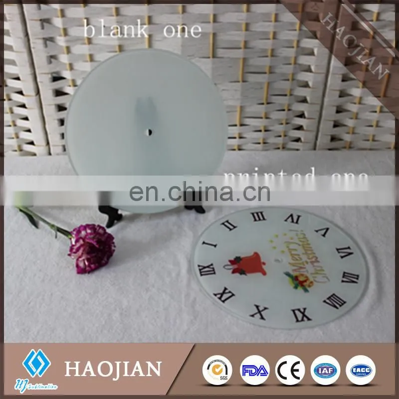christmas gift sublimation glass clock custom design photo frame wall clock