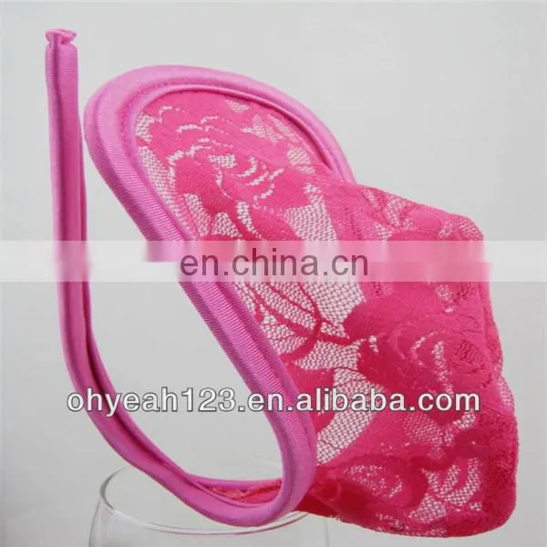 High quality product newest attractive pink open crotch c string