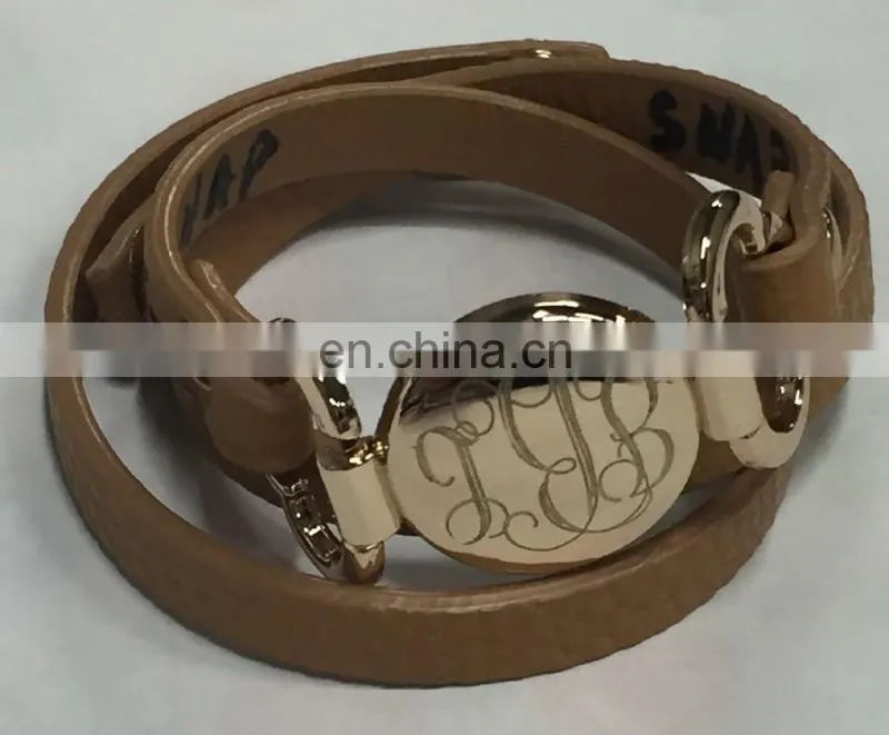 Suede Leather Open Cuff Stone Bracelet