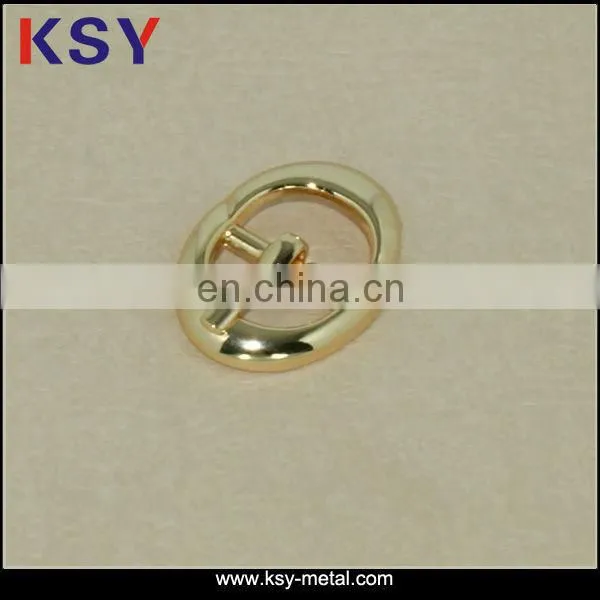 Gold metal pin shoe buckles