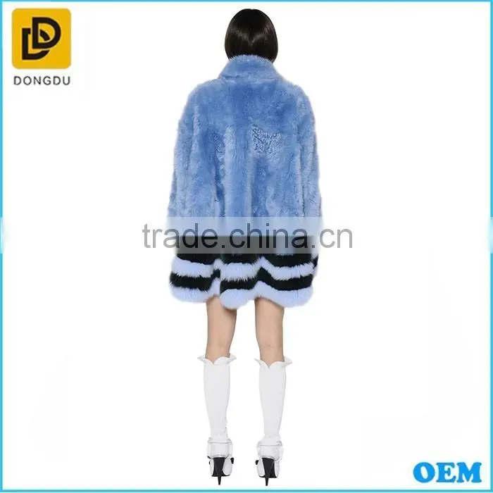 2016 Latest with fashionable cheap blue fur coats wholesale