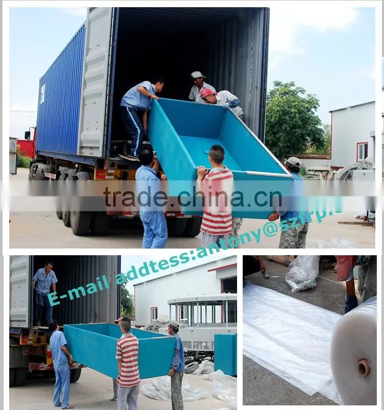 customized designed Fiberglass FRP preformed koi fish ponds and stock tanks