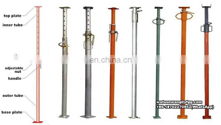Different Size Construction Adjustable Prop Jack Height Range 1m -10m (6ft-32ft)