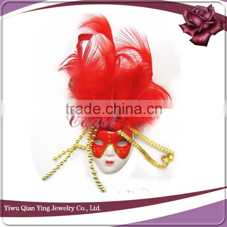 Black feather mini mask small masquerade mask
