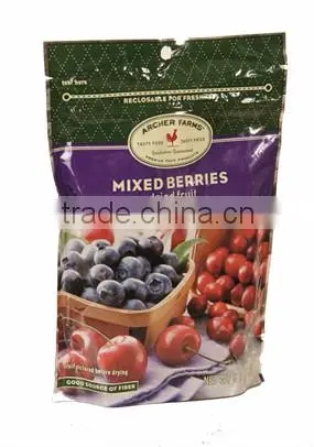 customer printed china made plastic foil laminated bag with zipper