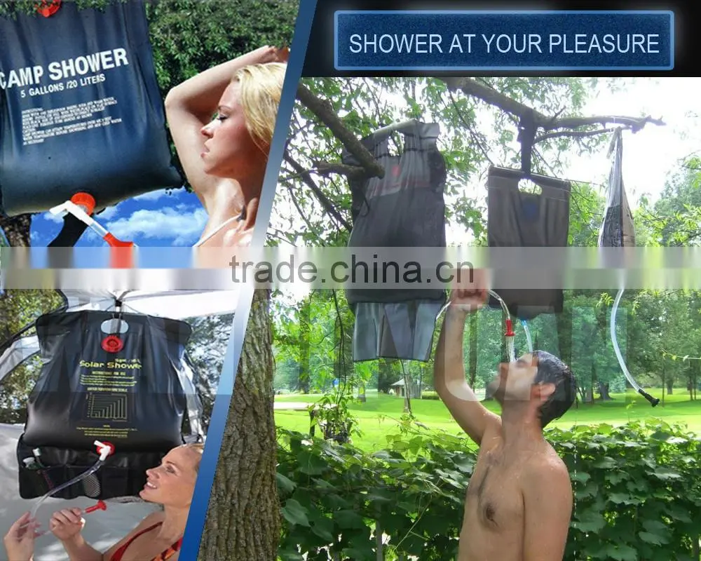 (74665) 40L emergency neccessity black solar heating portable outdoor shower