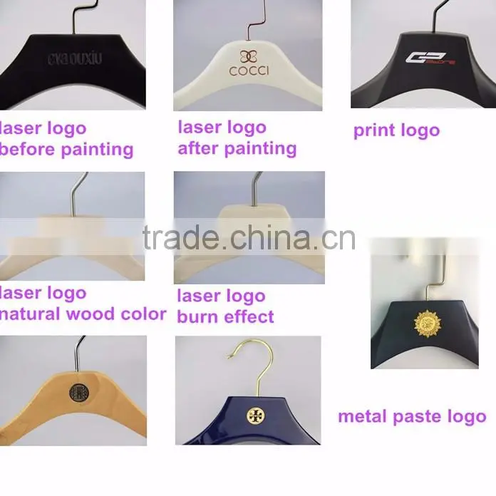 CY-663 little children wooden hanger cute boys clothes hanger with girl dress hanger