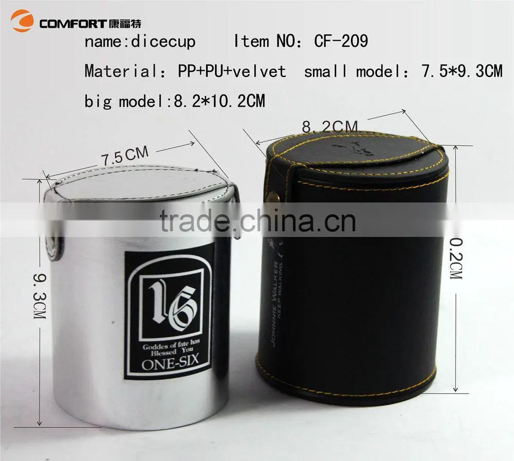 best quality lid leather dice cupcustom protein shaker