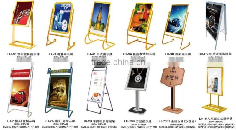 LED display stand sign/Stainless steels floor stand/Light Emitting Diode pop board_advertising stand signs