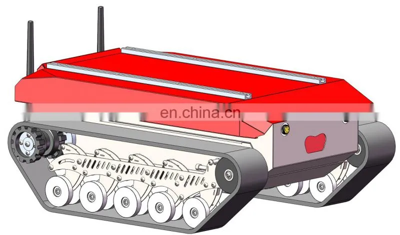 IP65 waterproof stainless steel Small size portable rubber track platform remote crawler robot chassis