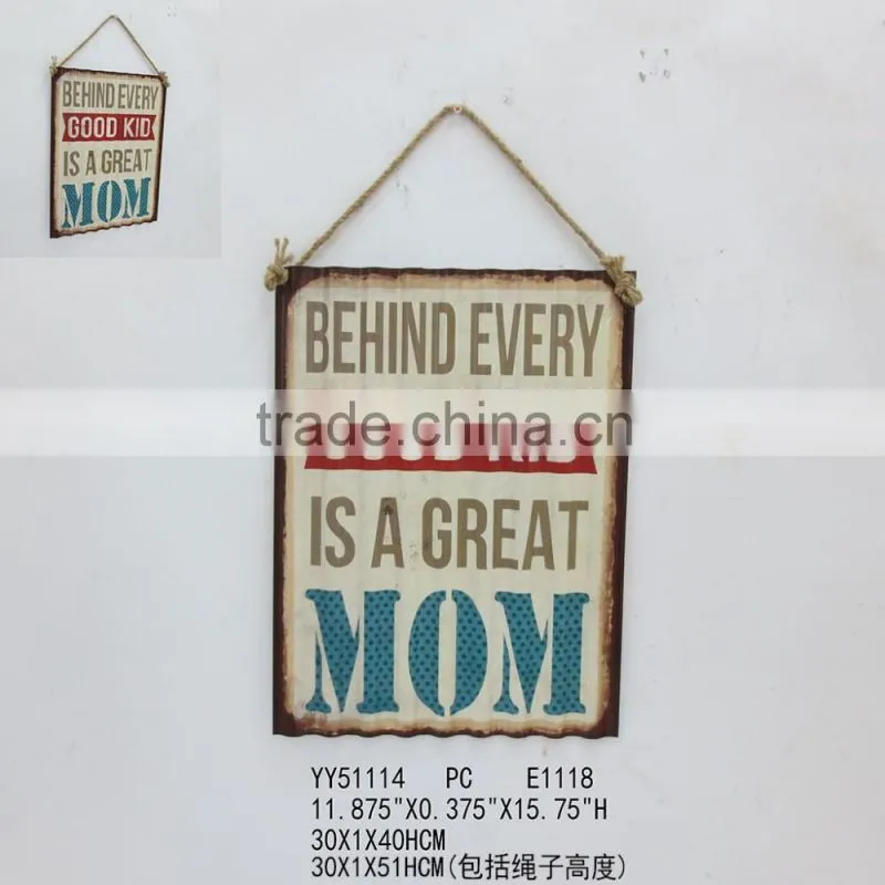 vintage metal sign-fluted wall decor-slang
