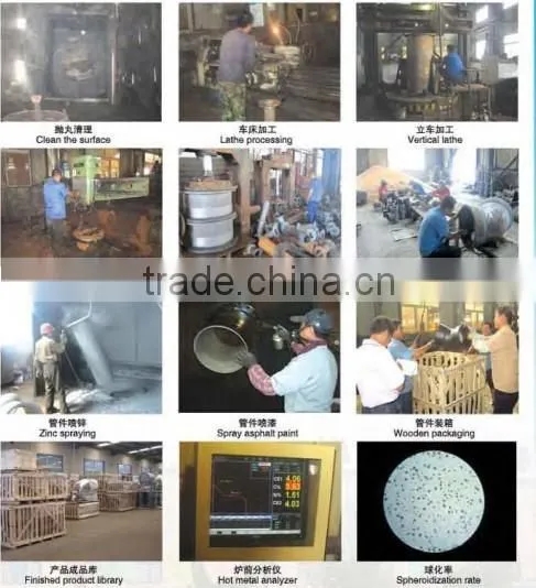 ductile iron flanged adapter for PVC pipe