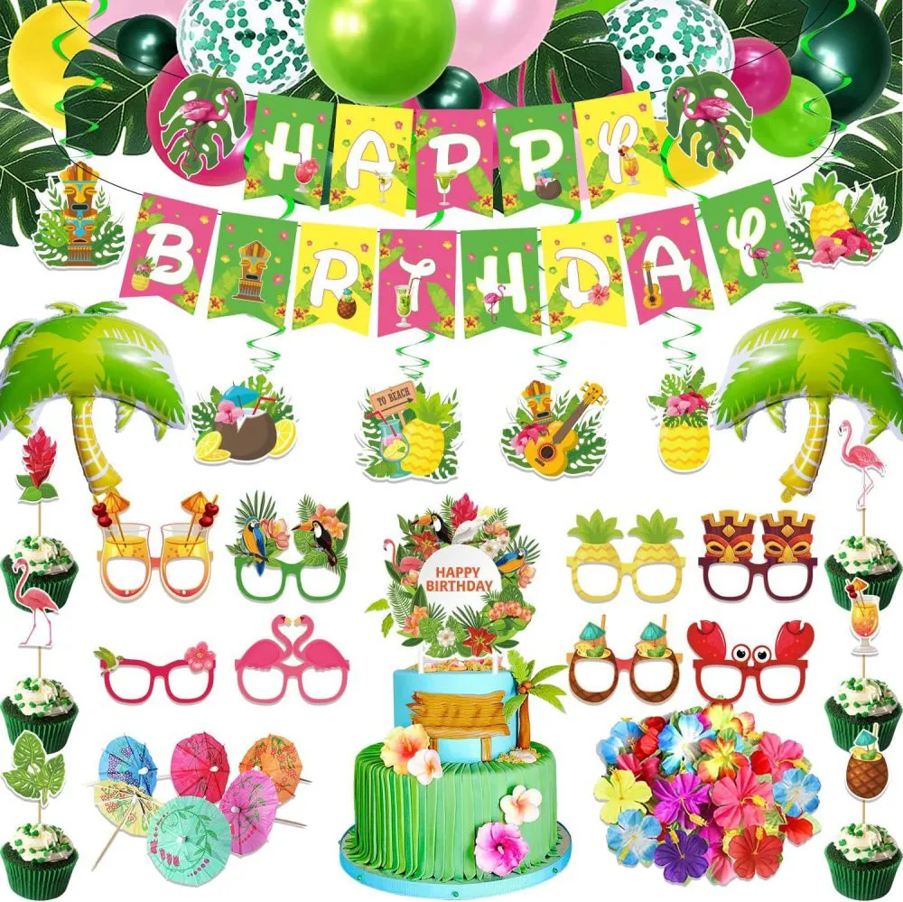 Hawaii Jungle Wild One party Wild Party baby shower Party decorations Happy Birthday Party Supplies