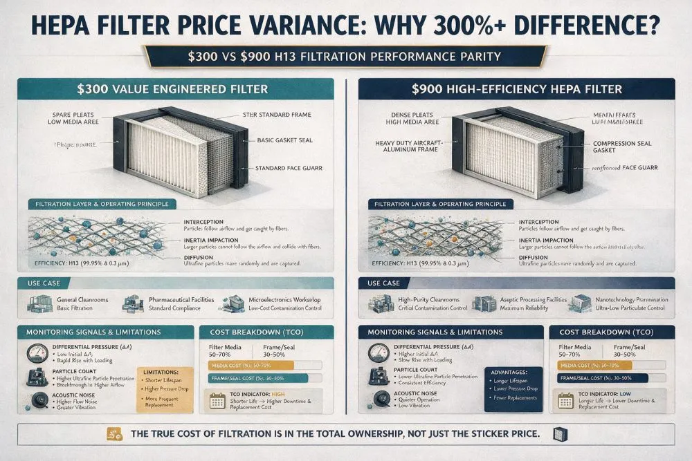 compare: Why HEPA Filter Price Can Differ by 300% or More: filter roles, operating principles, and monitoring signals