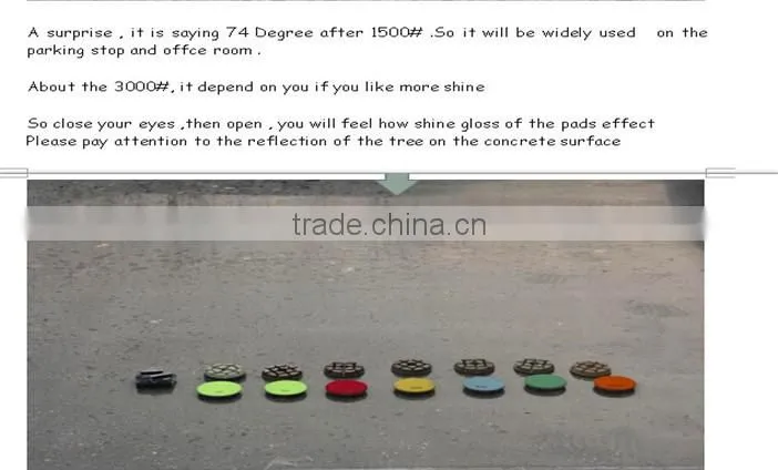 New hybrid mixed bond diamond wet polishing pads for concrete floor