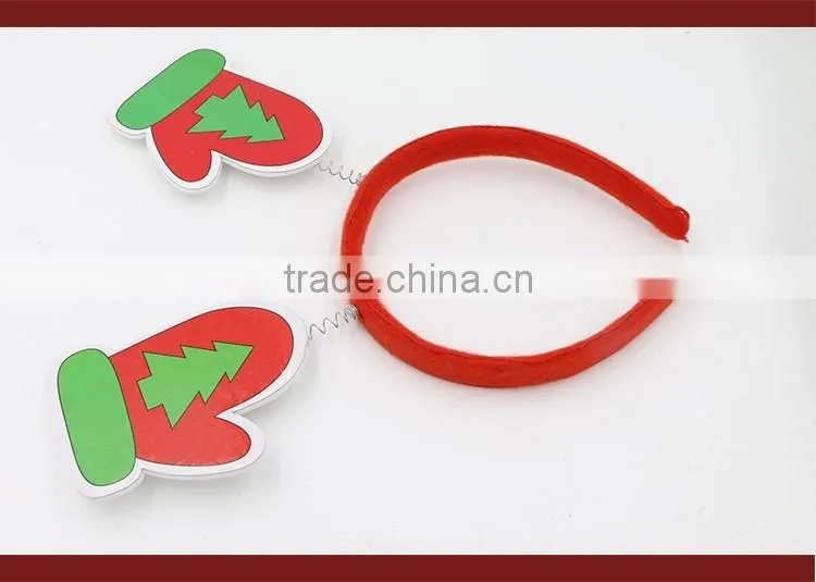 Wooden Gloves Christmas Headband Party Hair Accessorie