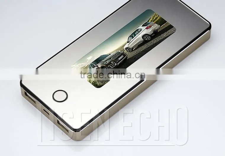 2014 new high-end fashion large capacity 8000mah polymer cell aluminum shell customized mobile phone charger power bank