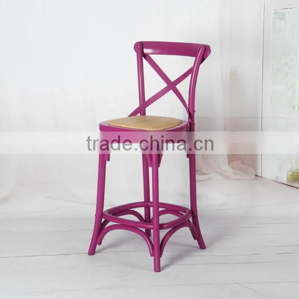RCH-4003 Tall Wooden Cross Back Bar Chair