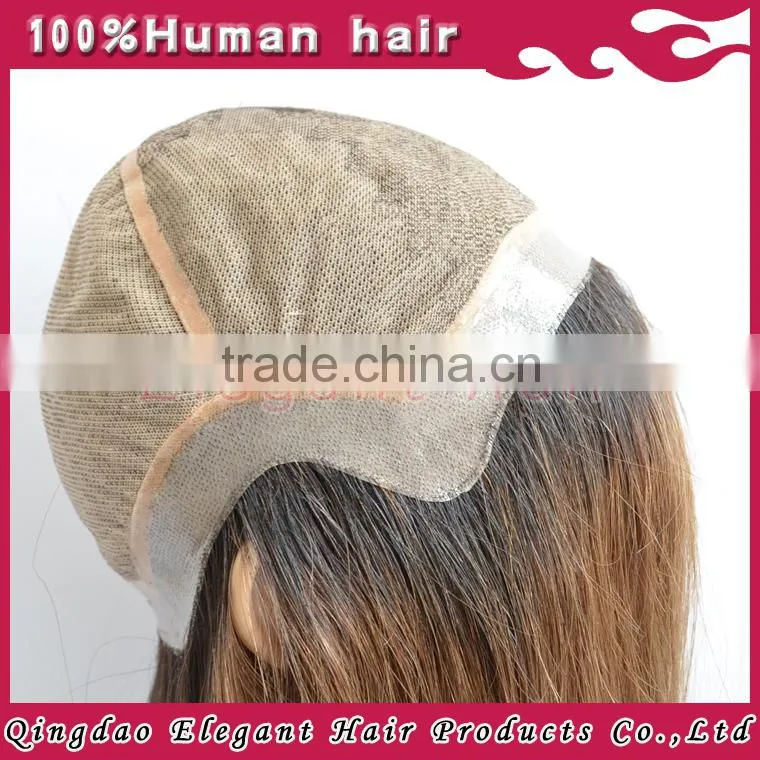 5a top quality Swiss lace cheap dark knots Brazilian human hair silk base wig