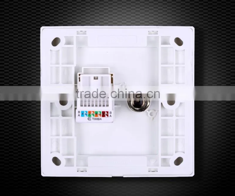 Easy cleaning white computer satellite socket