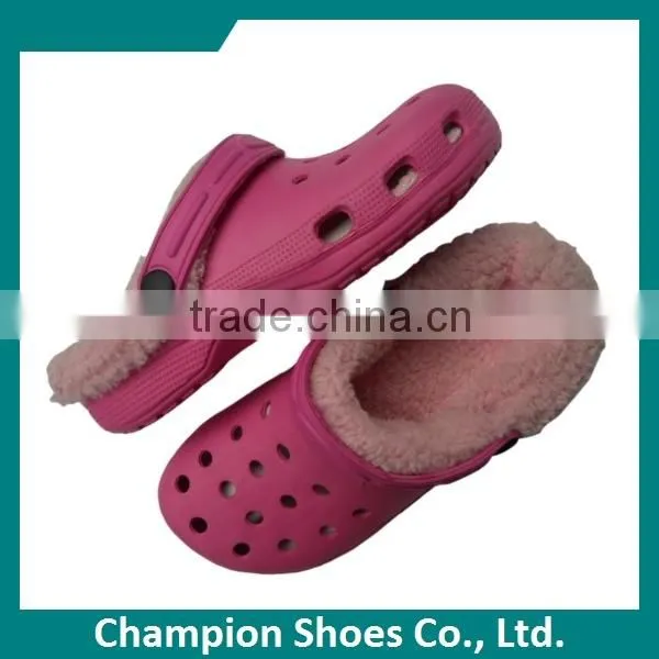 Anti-slip Eco-friendly Fur Lining Clogs
