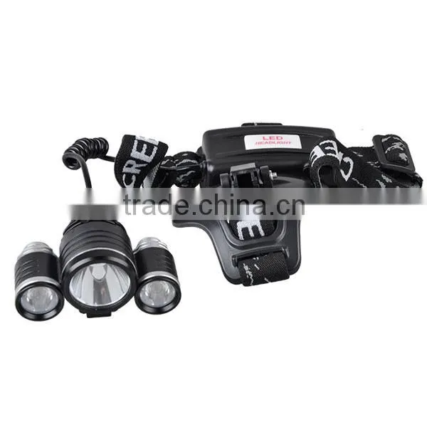 Outdoor High Power 3 LED 3000lm 3 Models waterproof Hunting Headlamp